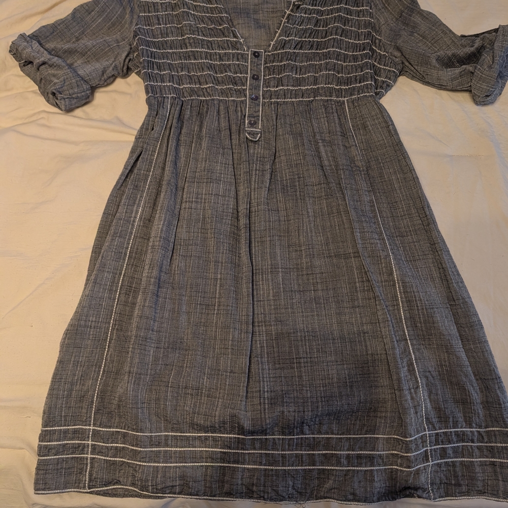 Max Studio Charcoal Long Sleeve Dress